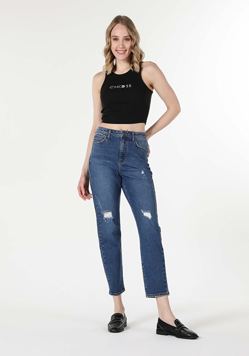 Imagine a Pantaloni De Dama Albastru Slim Fit 891 Maya Cl1057943