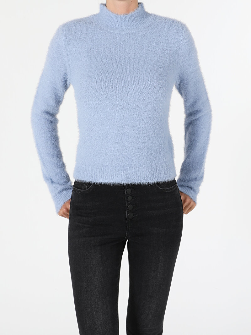 Afișați detalii pentru Pulover De Dama Albastru Slim Fit  Cl1050737