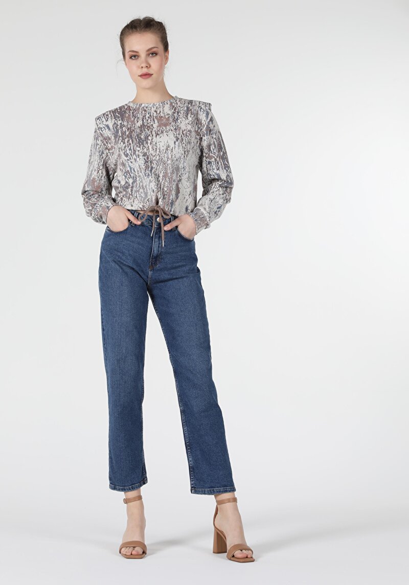 Imagine a Pantaloni De Dama Denim High Boy Fit  Cl1056597