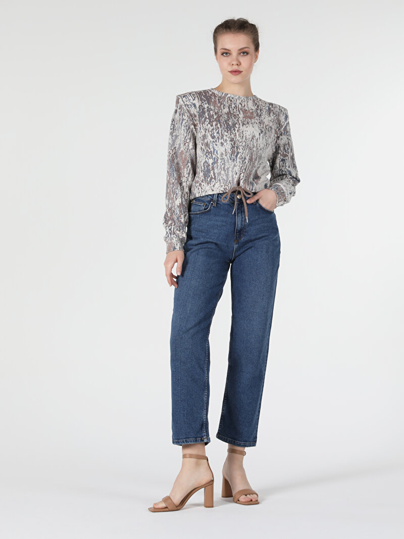 Imagine a Pantaloni De Dama Denim High Boy Fit Cl1056597