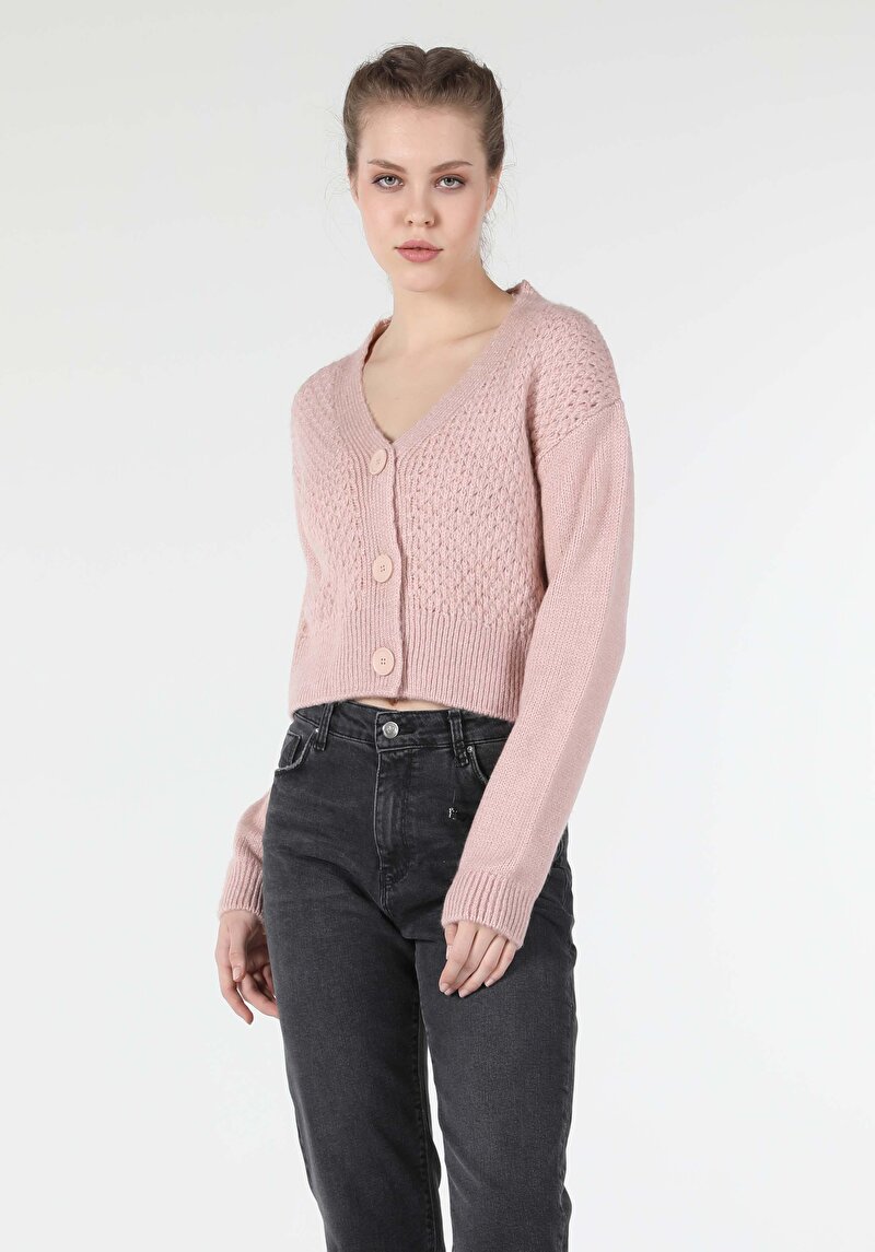 Afișați detalii pentru Cardigan De Dama Roz Regular Fit  Cl1057376