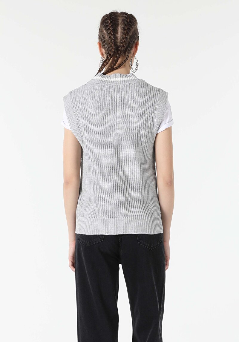 Afișați detalii pentru Pulover De Dama Gri Regular Fit  Cl1057397