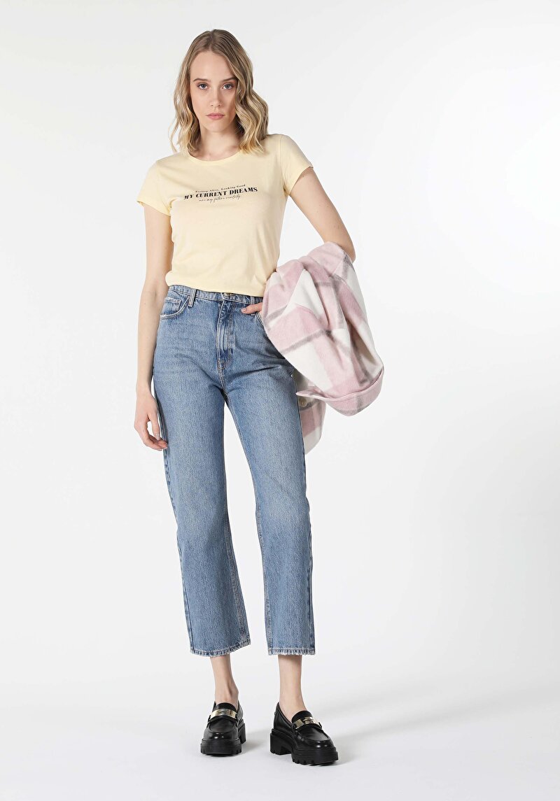 Imagine a Pantaloni De Dama Albastru Regular Fit 900 Laris Cl1058603