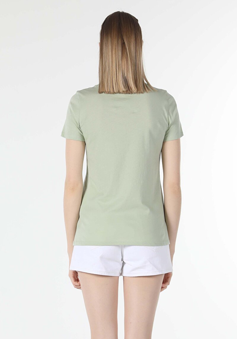 Imagine a Tricou Cu Maneca Scurta De Dama Verde Regular Fit Cl1058478