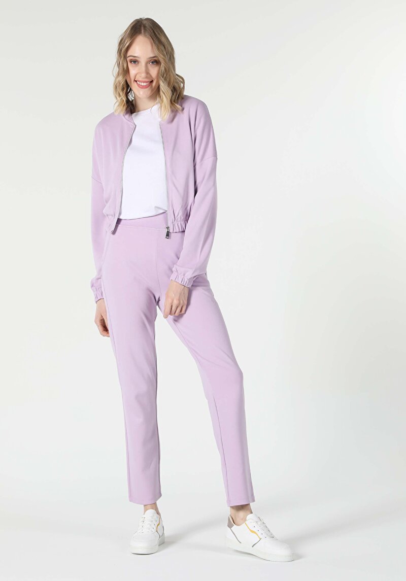 Afișați detalii pentru Jachetă Violet Pentru Femei Cu Fermoar