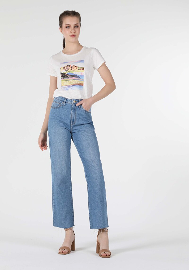 Afișați detalii pentru Pantaloni De Dama Denim Regular Fit 970 Berry Cl1058971