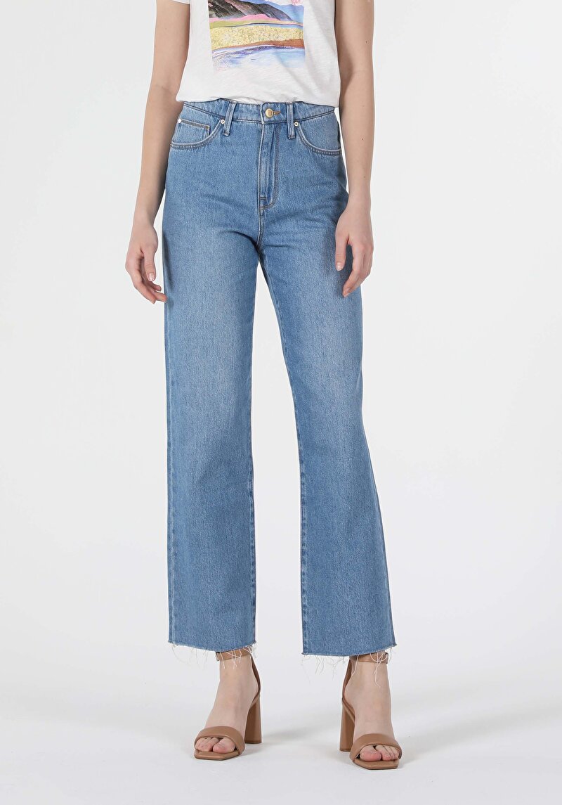 Afișați detalii pentru Pantaloni De Dama Denim Regular Fit 970 Berry Cl1058971