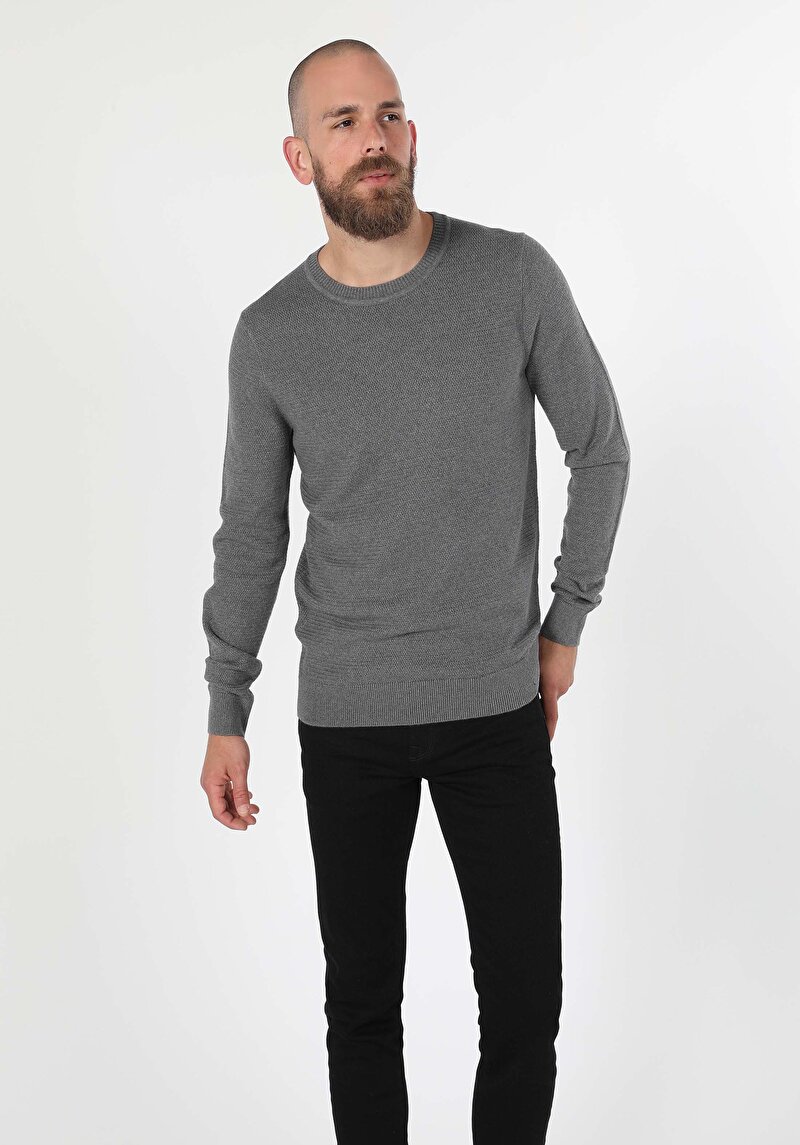 Imagine a Pulover De Barbati Gri Regular Fit Cl1046786