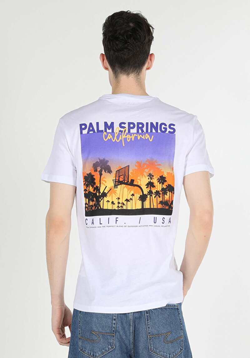 Imagine a Tricou Cu Maneca Scurta De Barbati Alb Comfort Fit  Cl1058662