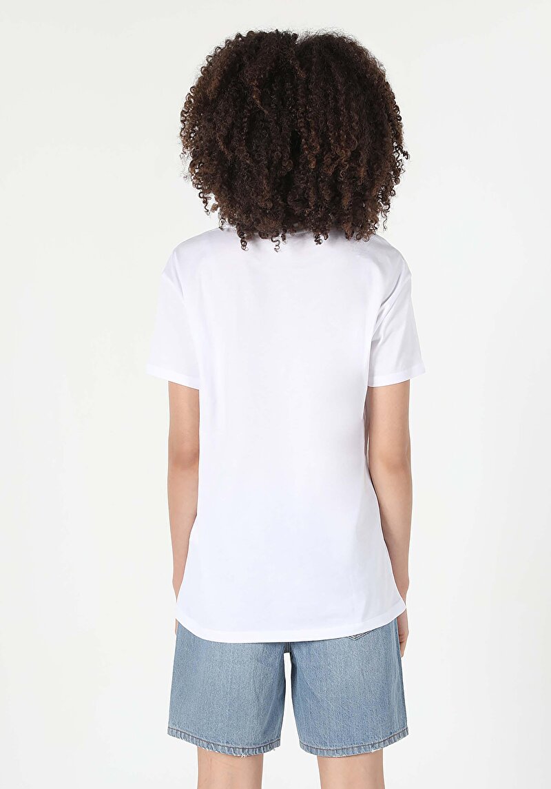 Afișați detalii pentru Tricou Cu Maneca Scurta De Dama Alb Comfort Fit  Cl1058917