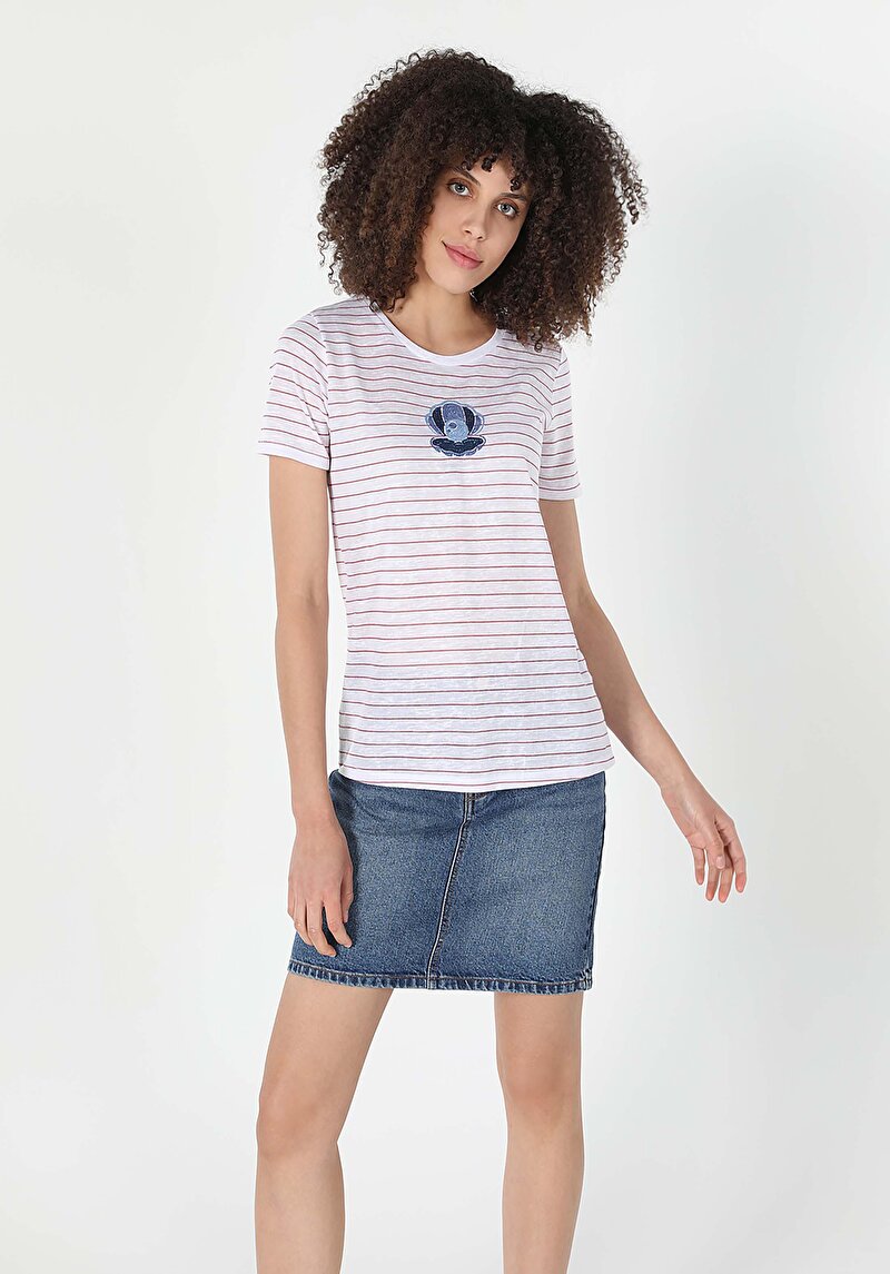 Imagine a Tricou Cu Maneca Scurta De Dama Coral Regular Fit  Cl1058943