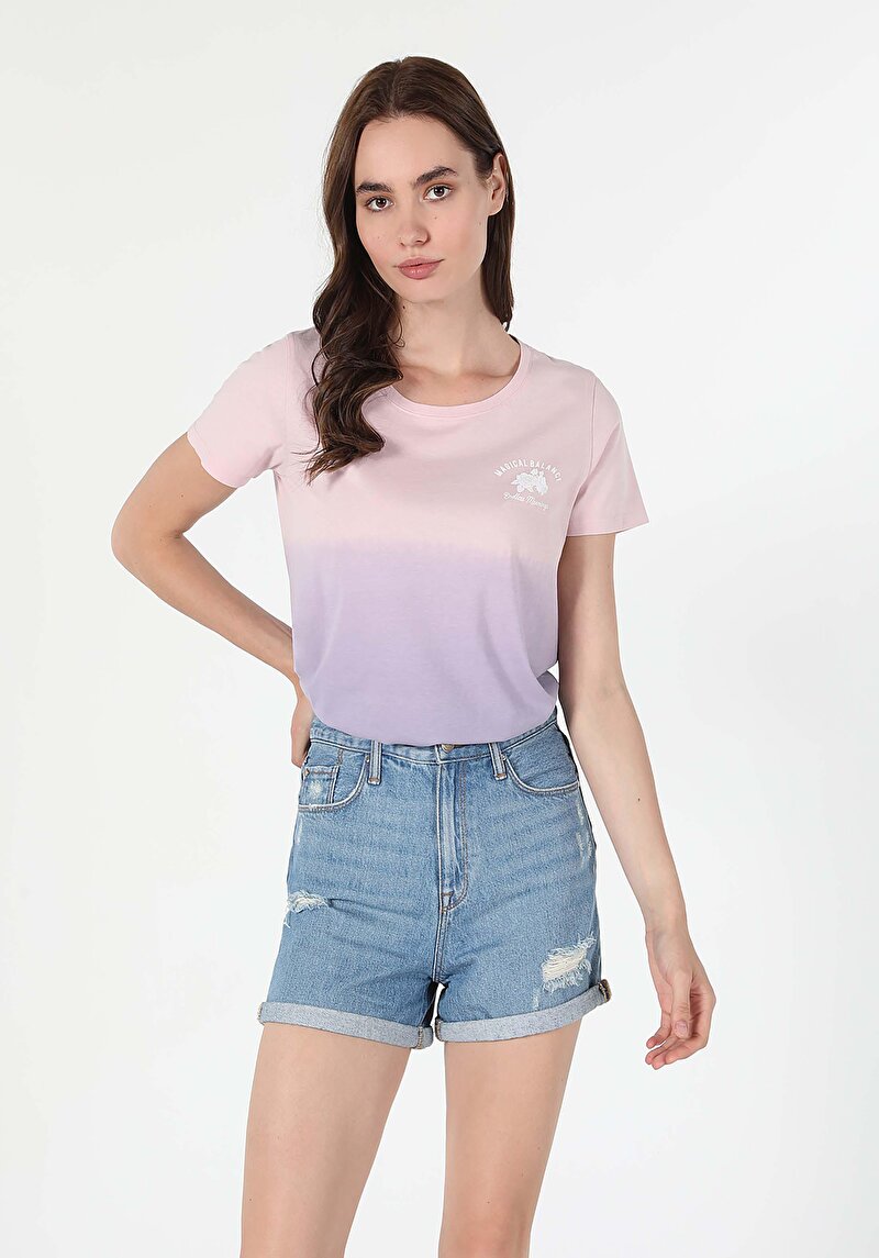 Afișați detalii pentru Tricou Cu Maneca Scurta De Dama Roz Regular Fit  Cl1058975