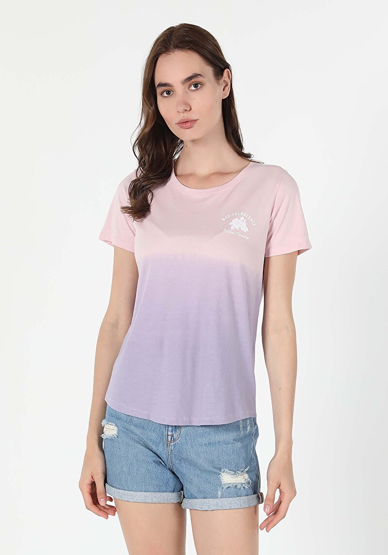 Afișați detalii pentru Tricou Cu Maneca Scurta De Dama Roz Regular Fit  Cl1058975