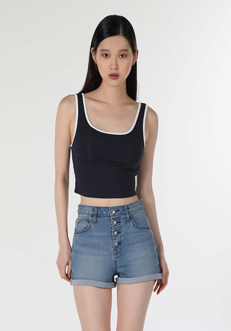 Imagine a Maiou De Dama Albastru Marin Slim Fit  Cl1059044