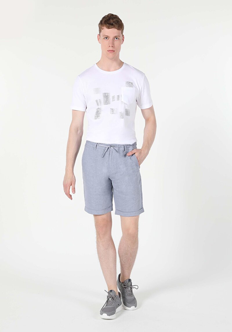 Imagine a Short / Pantaloni Scurti De Barbati Albastru Regular Fit  Cl1059318