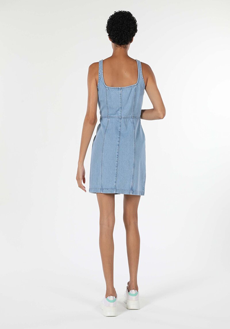 Imagine a Rochie De Dama Albastru Deschis Slim Fit Cl1059500