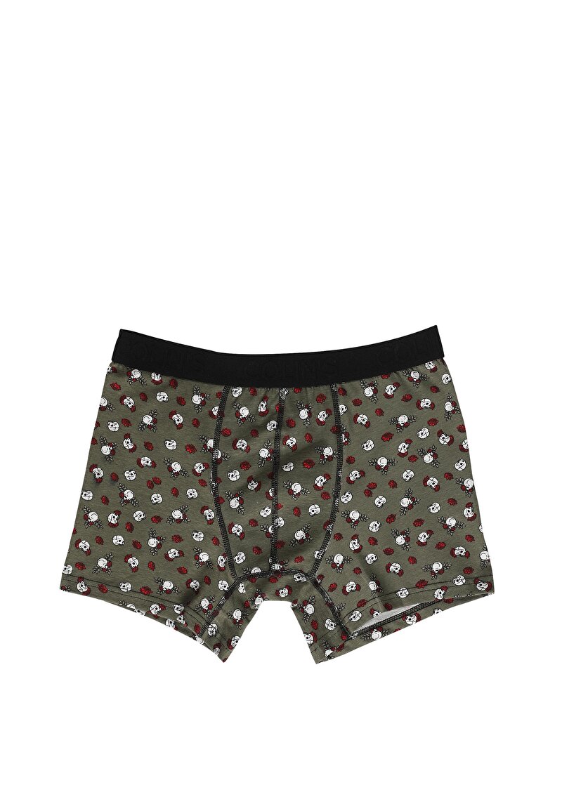 Imagine a Boxer Verde Pentru Bărbați Modern Fit Printed