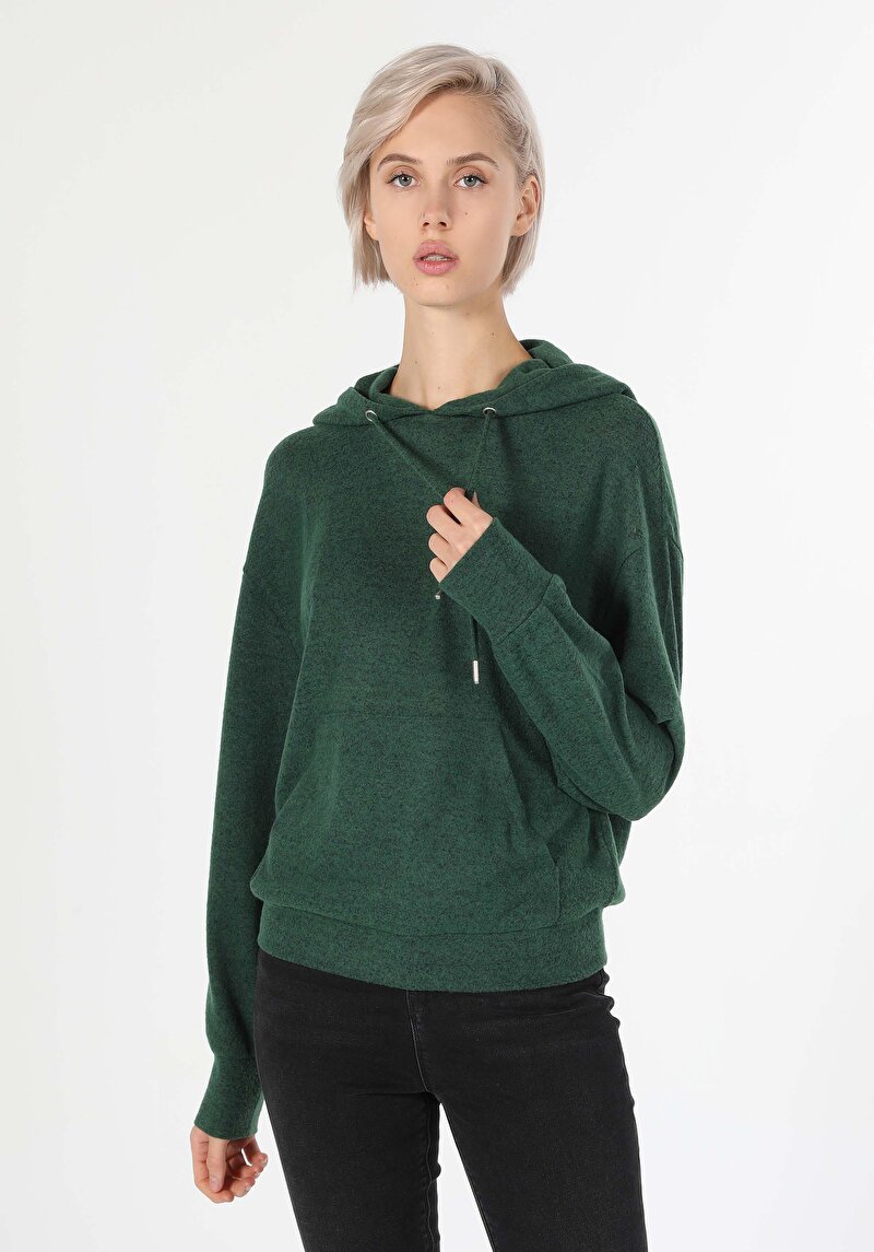 Afișați detalii pentru Tricou Cu Maneca Lunga De Dama Verde Regular Fit  Cl1061386