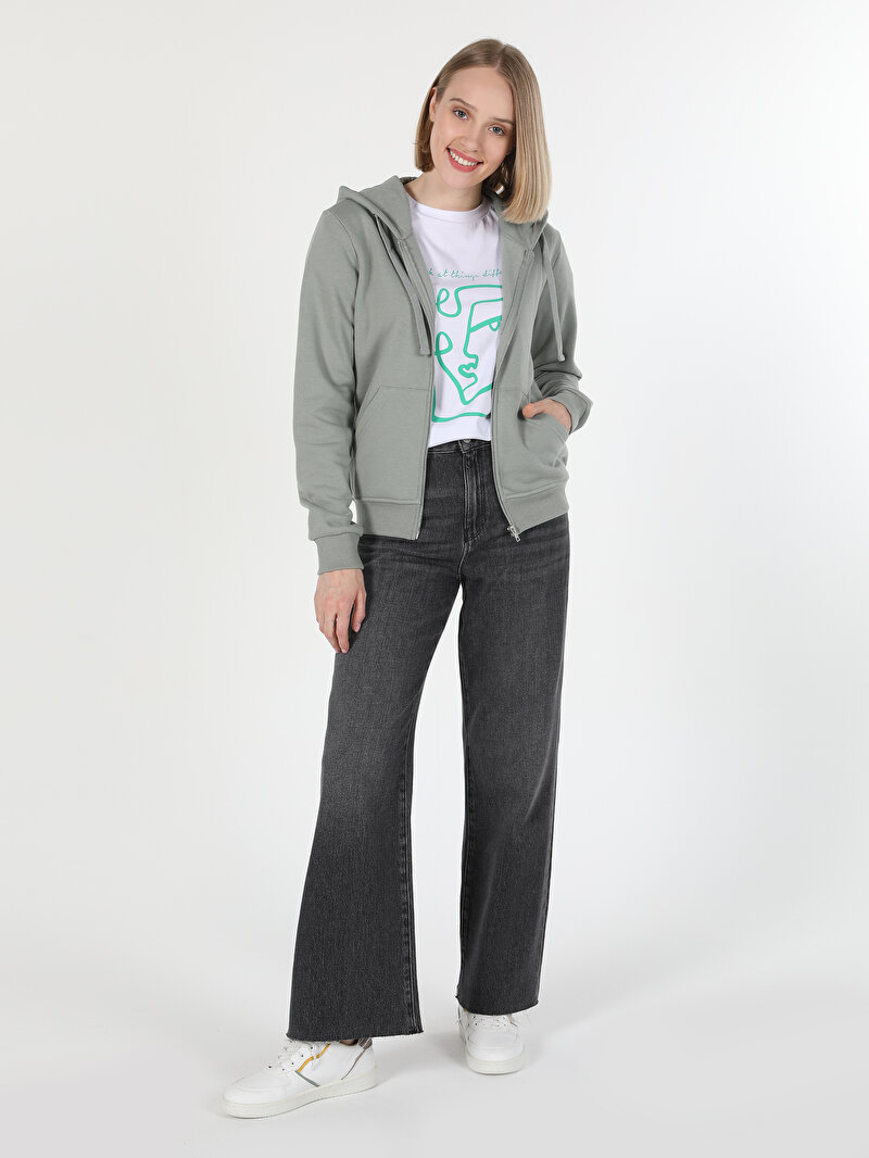 Imagine a Hanorac / Bluza De Dama Verde Regular Fit  Cl1045199