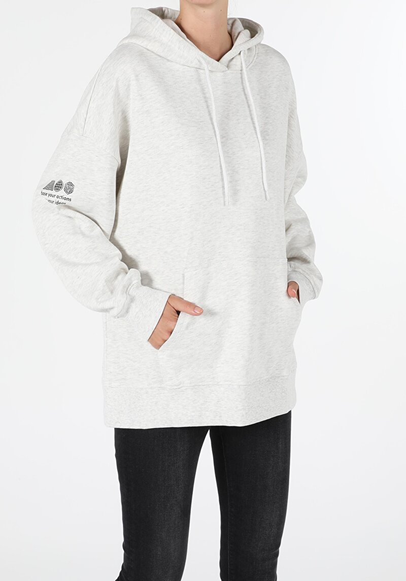 Imagine a Hanorac / Bluza De Dama Gri Comfort Fit Cl1055914