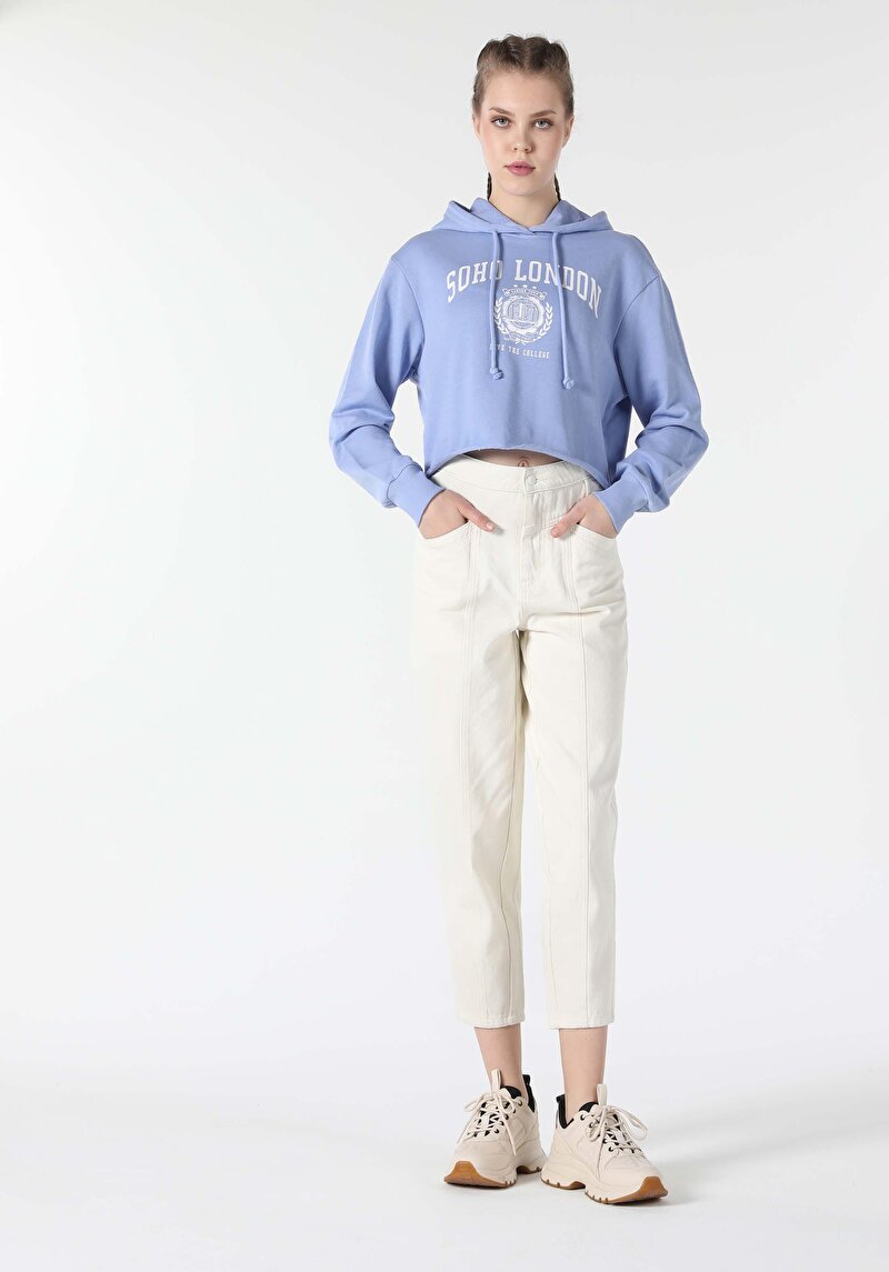 Imagine a Hanorac / Bluza De Dama Albastru Regular Fit Cl1057248