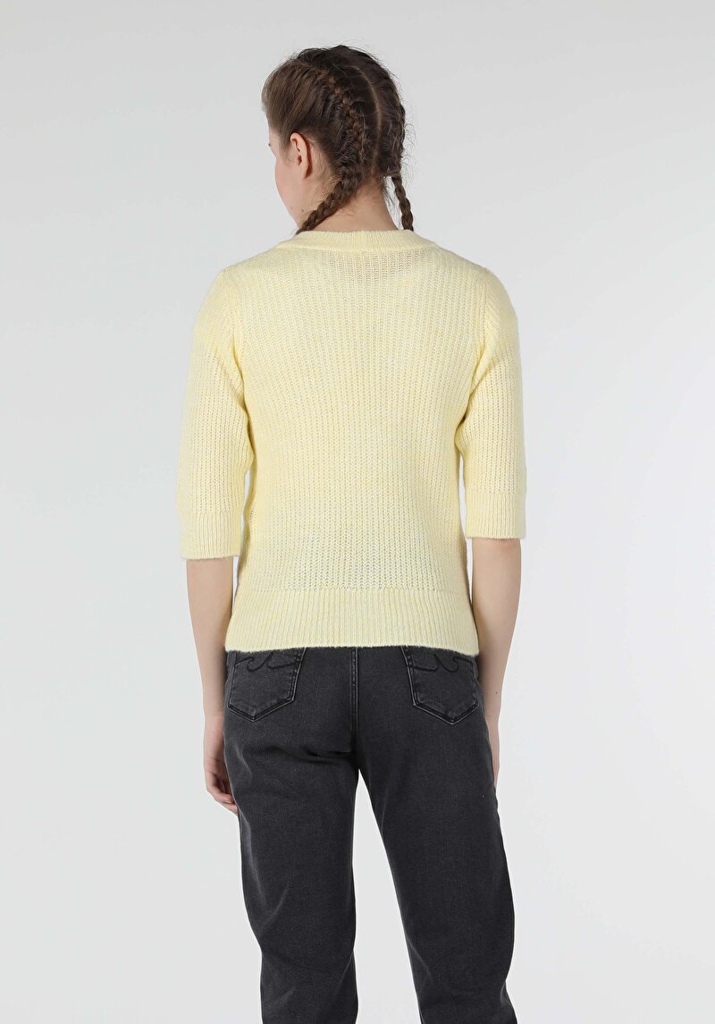 Afișați detalii pentru Cardigan De Dama Galben Slim Fit  Cl1057386