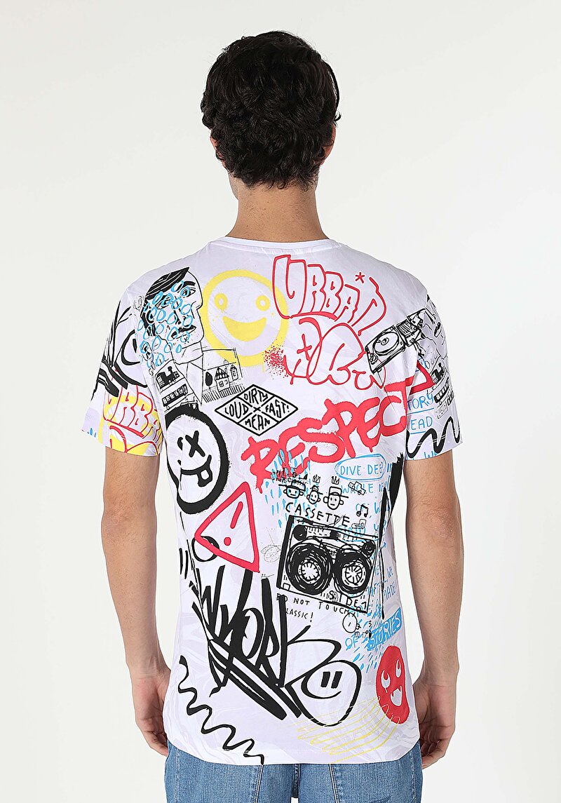 Imagine a Tricou Cu Maneca Scurta De Barbati Multicolor Comfort Fit Cl1058686