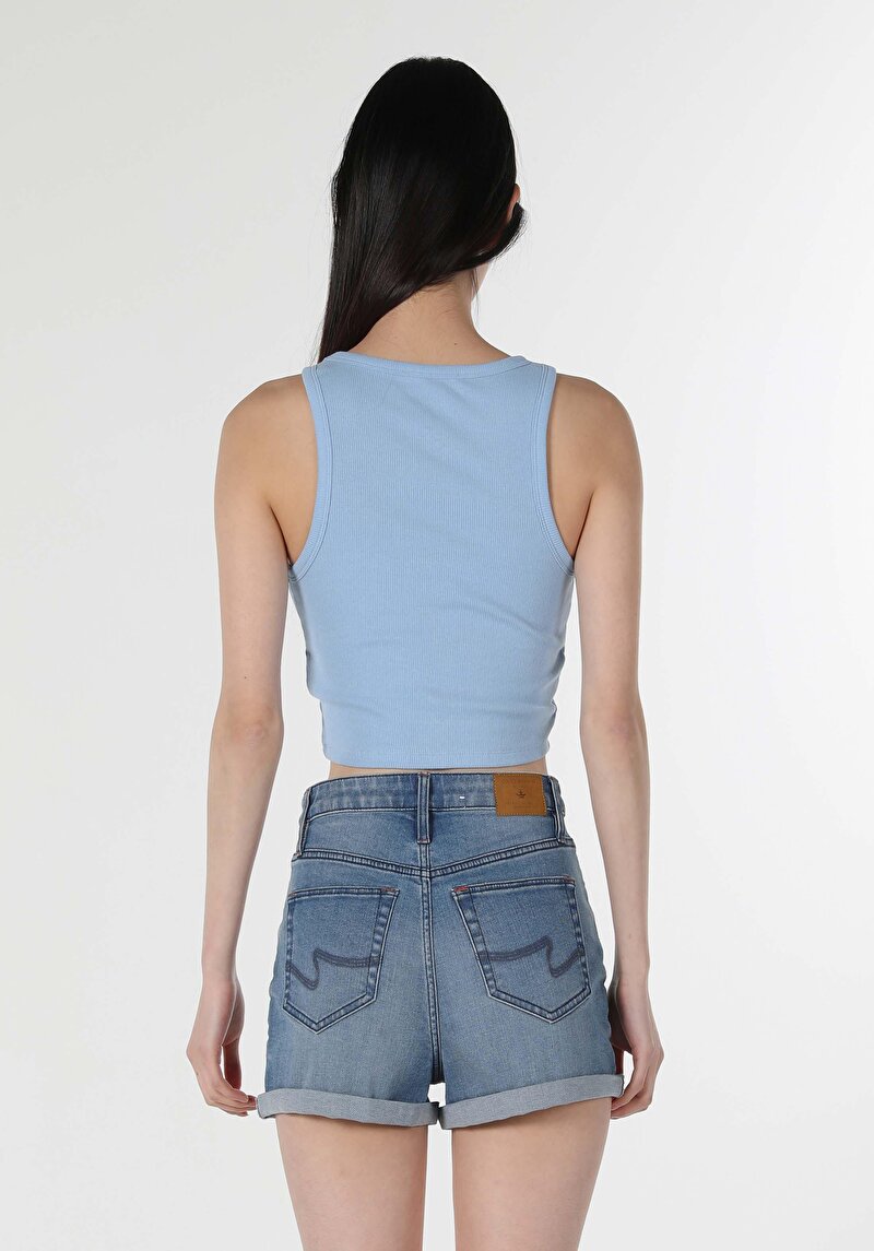 Afișați detalii pentru Maiou De Dama Albastru Slim Fit  Cl1058980