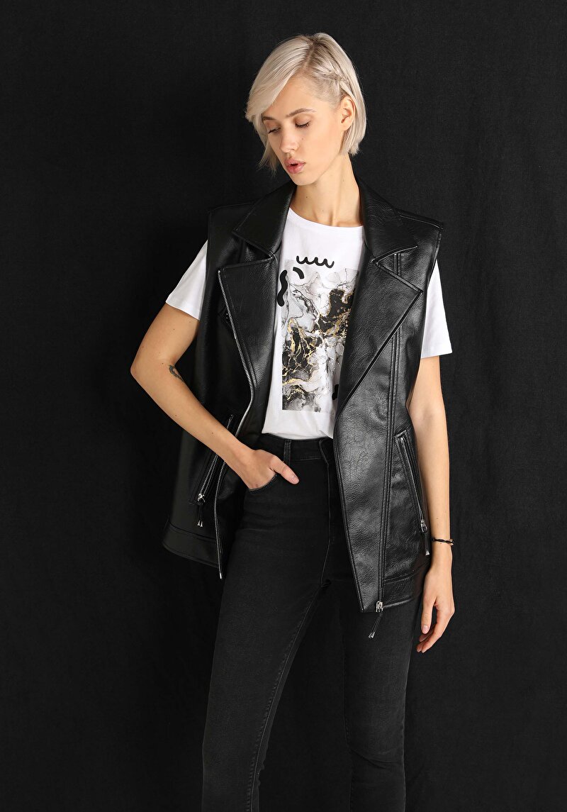 Imagine a Vesta De Dama Negru Regular Fit Cl1060226