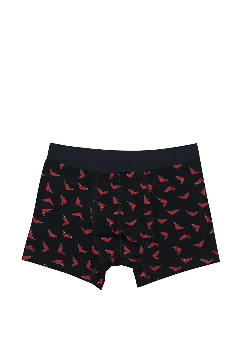 Imagine a Modern Fit Imprimat Boxer Bleumarin Pentru Bărbați