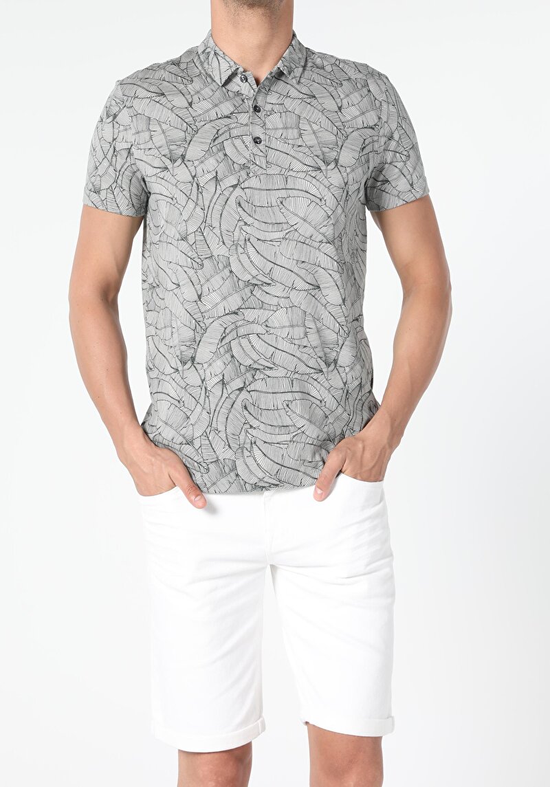 Afișați detalii pentru Tricou Polo Cu Maneca Scurta De Barbati Kaki Regular Fit  Cl1052873