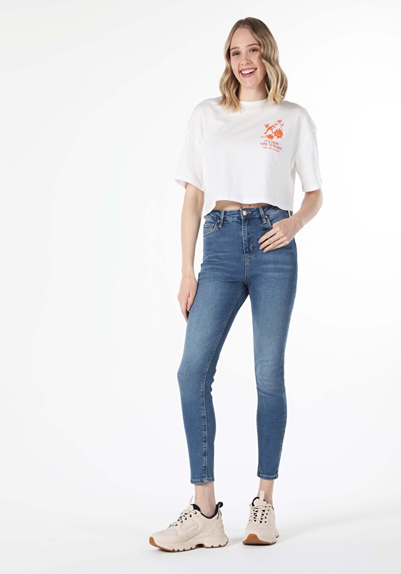 Afișați detalii pentru Pantaloni De Dama Denim Super Slim Fit 760 Diana Cl1057916