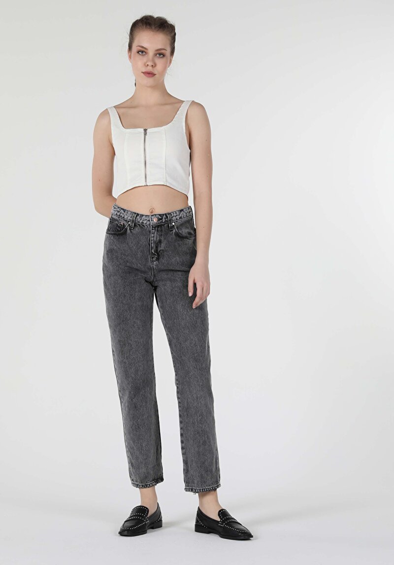 Imagine a Pantaloni De Dama Albastru Boyfriend Fit 893 Julia Cl1058022