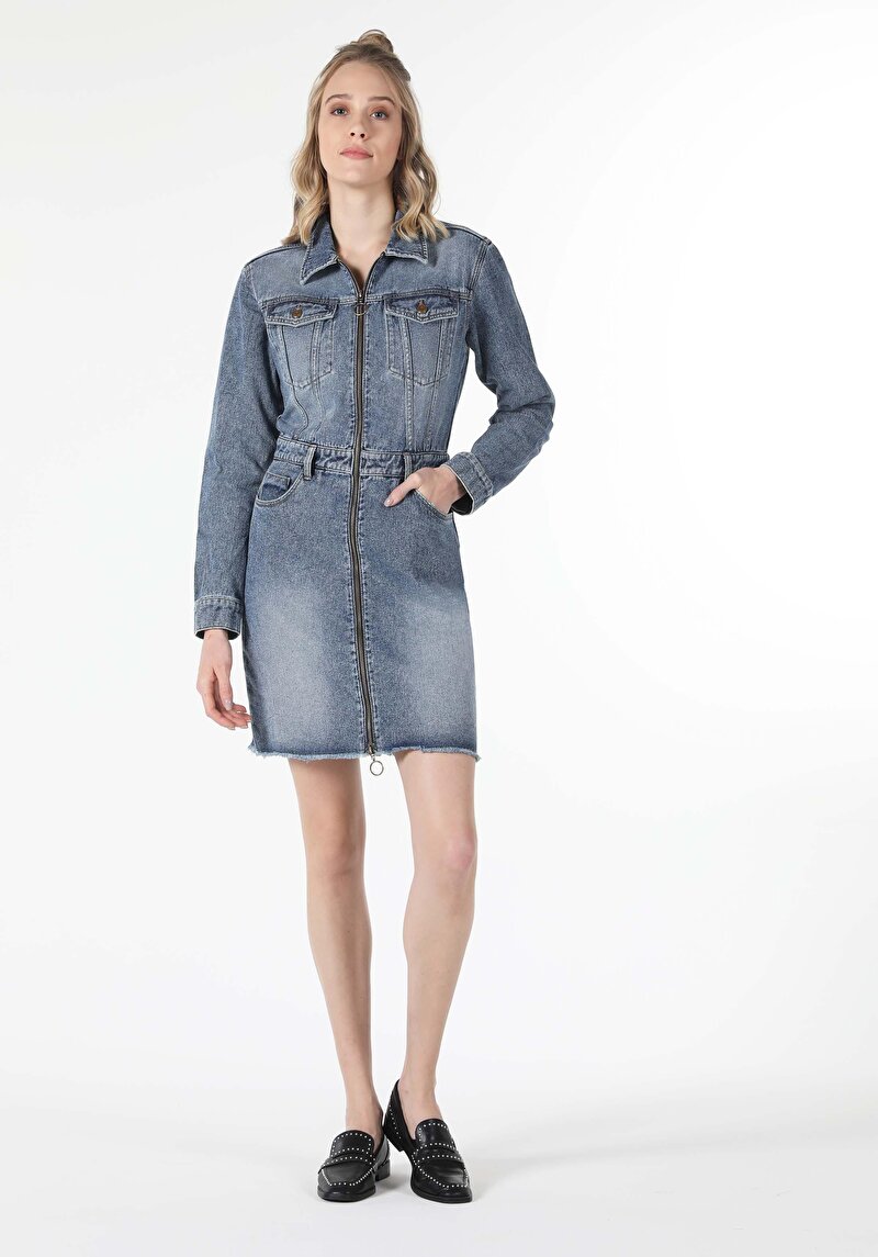 Afișați detalii pentru Rochie De Dama Denim Slim Fit  Cl1058316