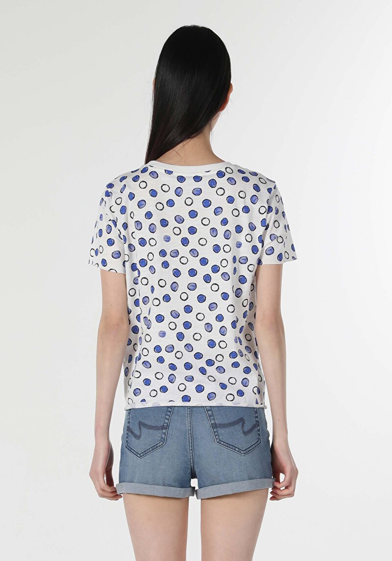 Imagine a Tricou Cu Maneca Scurta De Dama Alb Regular Fit Cl1058938