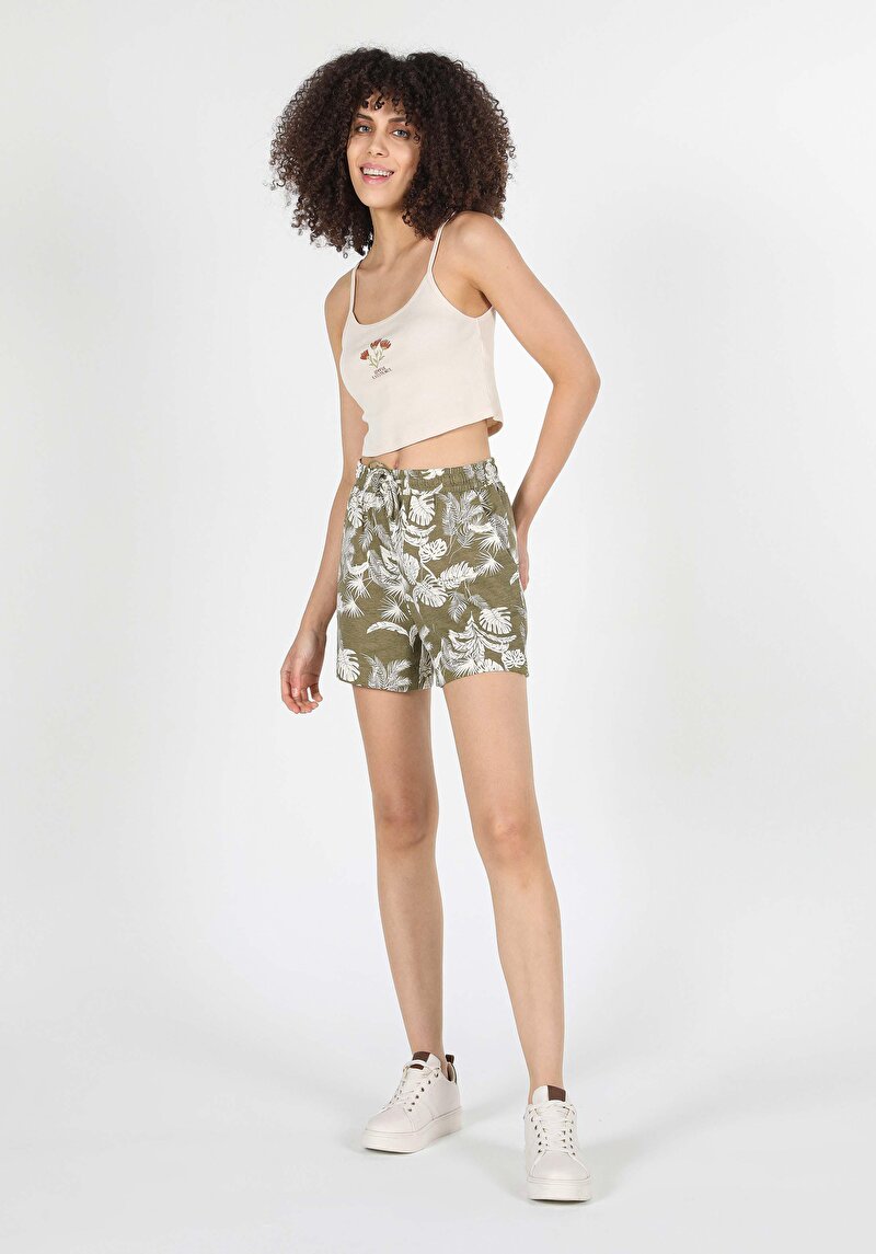 Imagine a Short / Pantaloni Scurti De Dama Kaki Regular Fit  Cl1059070