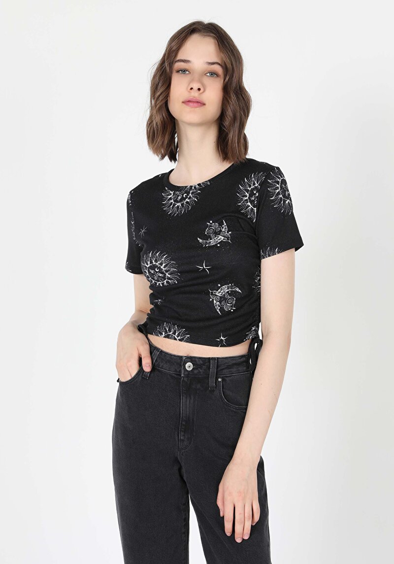 Imagine a Tricou Cu Maneca Scurta De Dama Negru Cl1059795