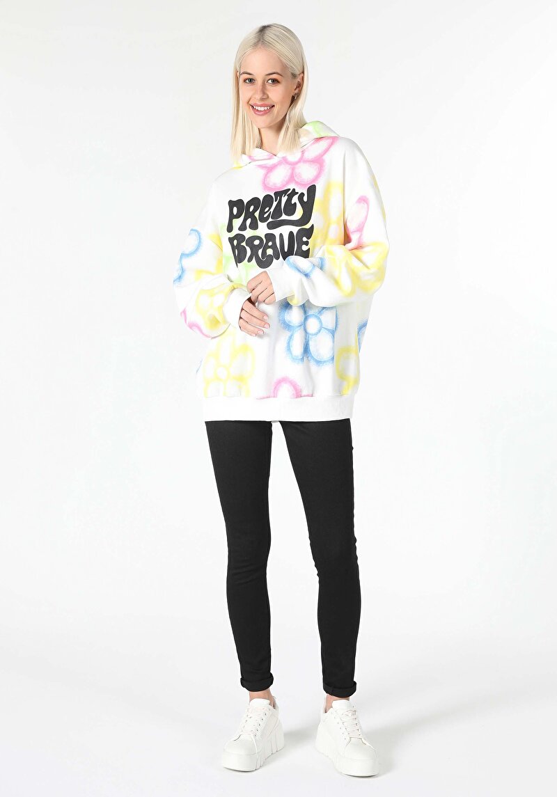 Afișați detalii pentru Hanorac / Bluza De Dama Alb Comfort Fit  Cl1062267