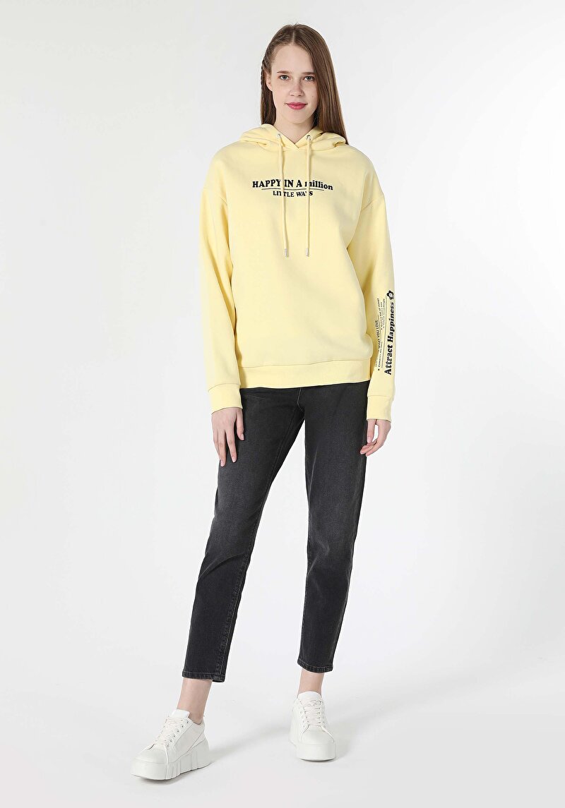 Imagine a Hanorac / Bluza De Dama Galben Comfort Fit  Cl1062472