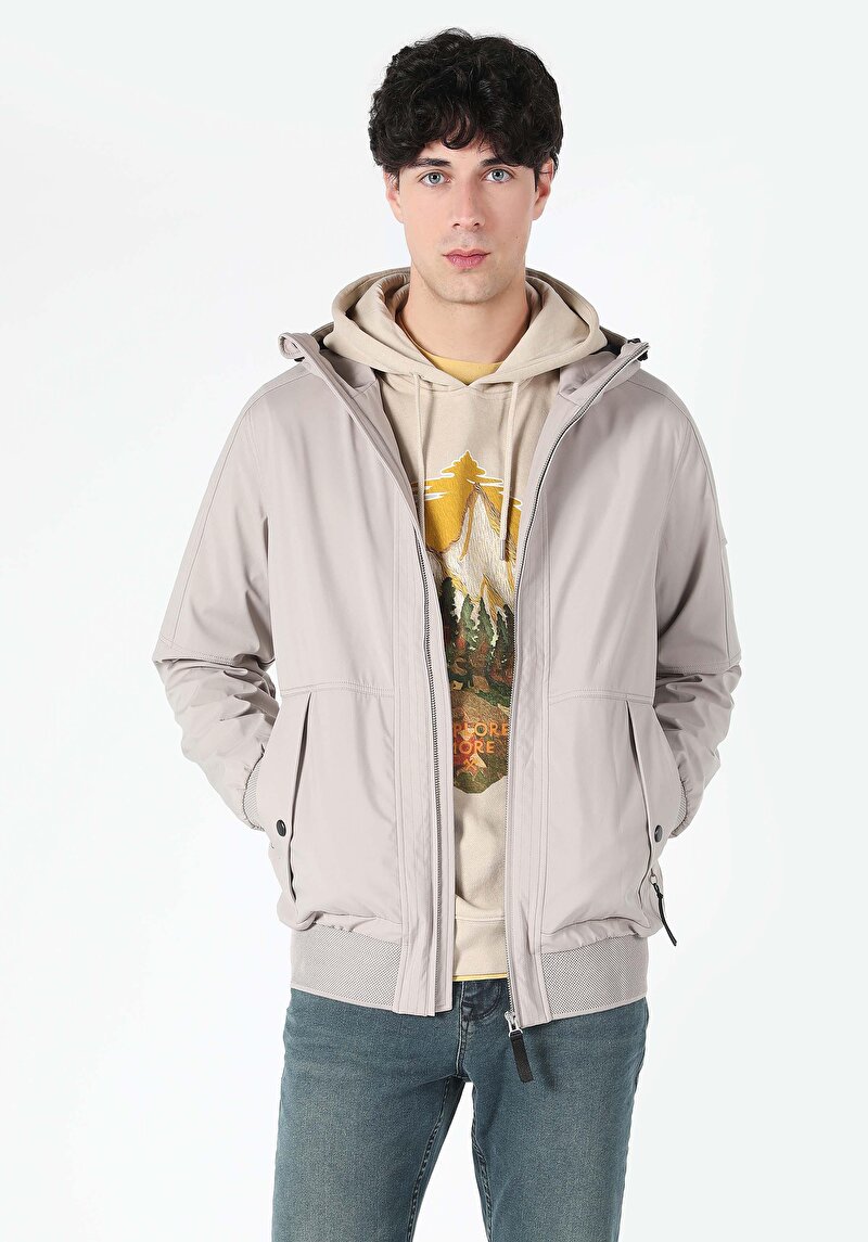 Imagine a Jacheta De Barbati Bej Regular Fit Cl1062533