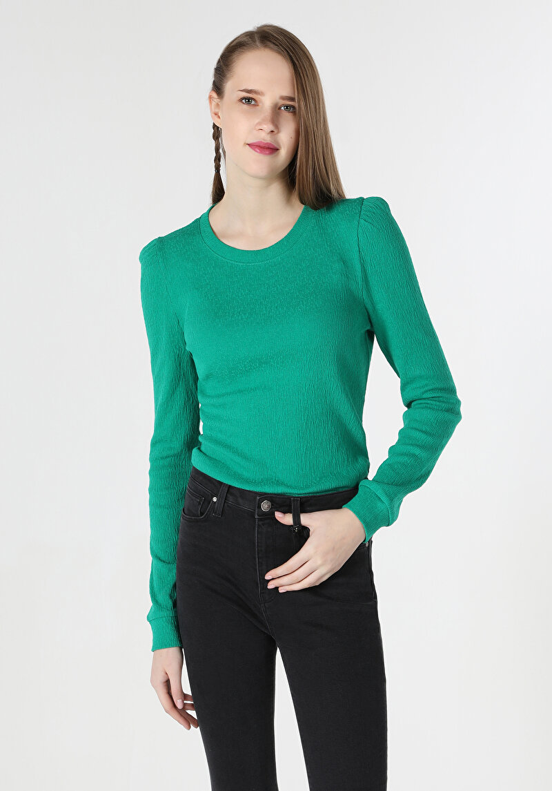 Imagine a Tricou Cu Maneca Lunga De Dama Verde   Cl1061930