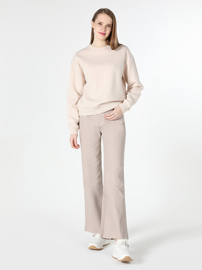 Afișați detalii pentru Hanorac / Bluza De Dama Ecru Regular Fit  Cl1062437