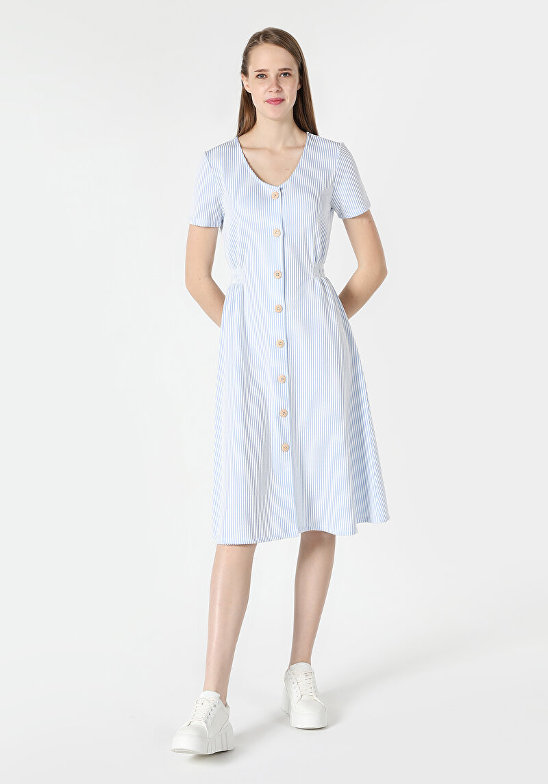 Imagine a Rochie De Dama Albastru Regular Fit  Cl1063263