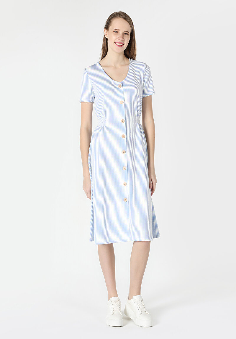 Imagine a Rochie De Dama Albastru Regular Fit Cl1063263