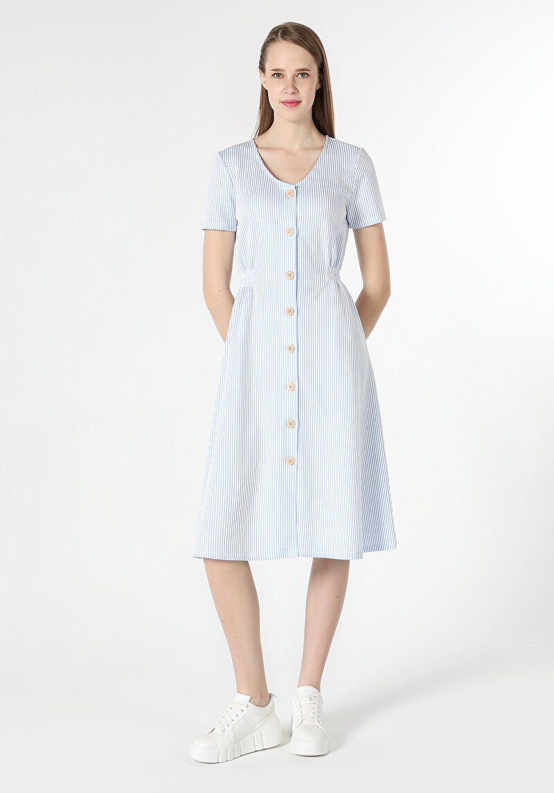 Imagine a Rochie De Dama Albastru Regular Fit  Cl1063263