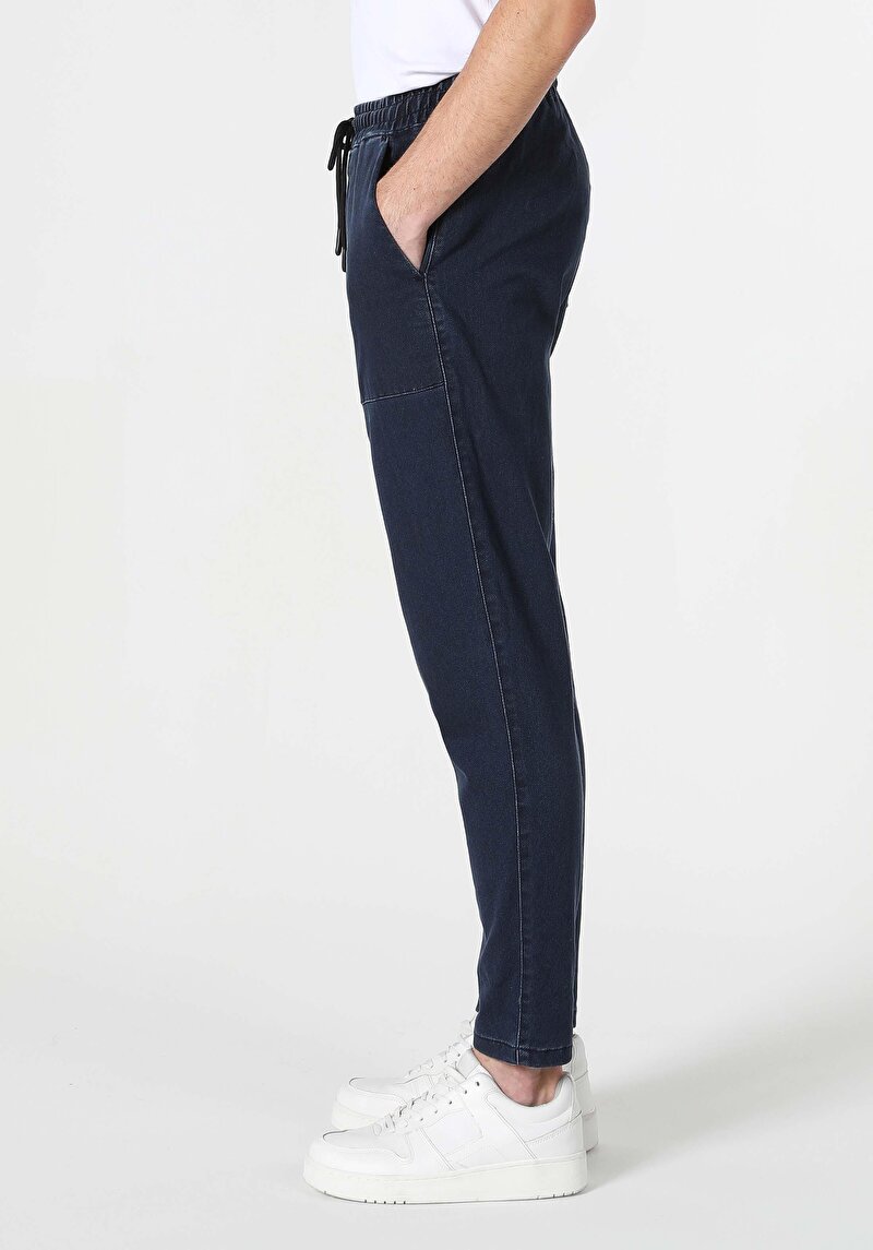 Afișați detalii pentru Pantaloni De Barbati Albastru Marin Slim Fit  Cl1062431