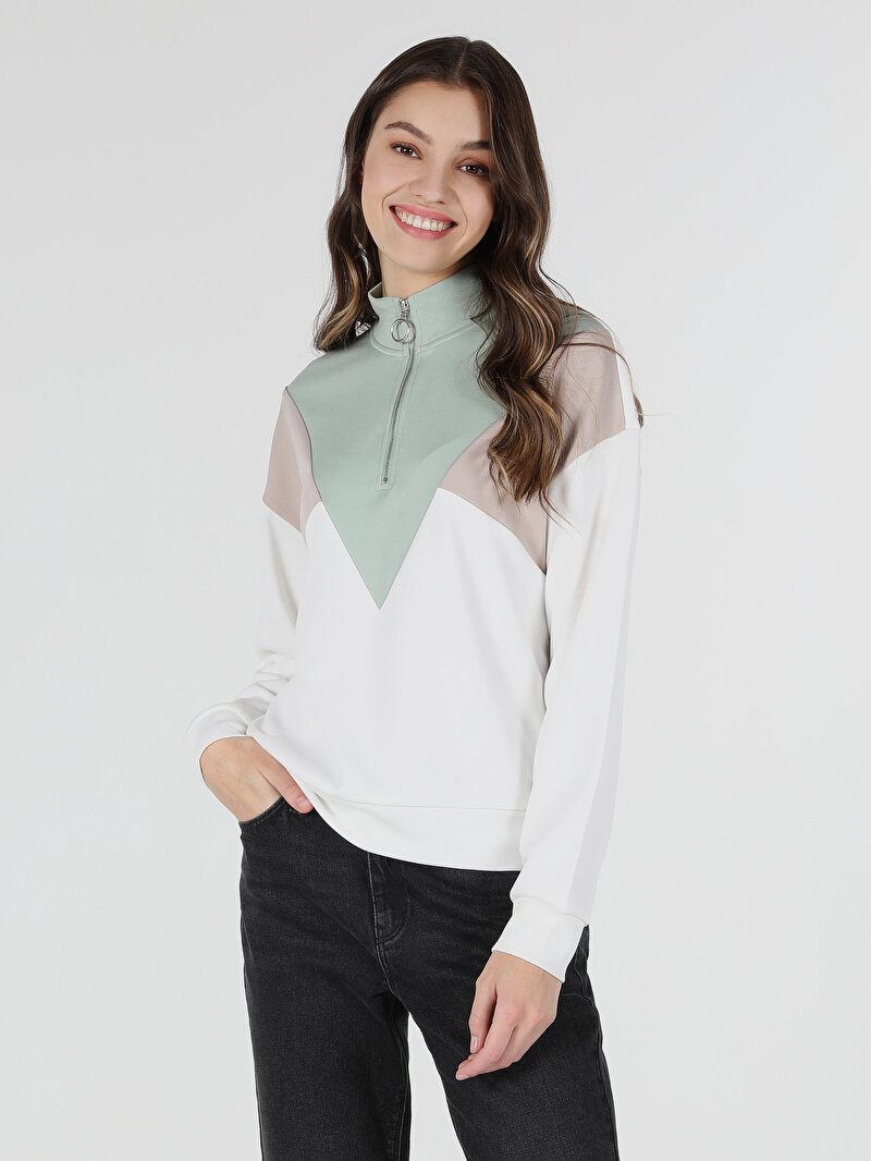 Afișați detalii pentru Hanorac / Bluza De Dama Alb Regular Fit  Cl1062277