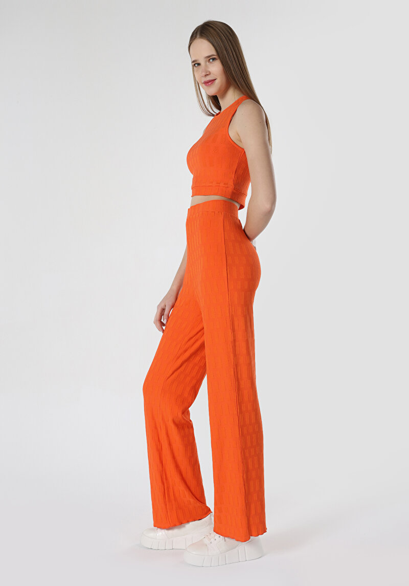 Imagine a Pantaloni De Trening De Dama Portocaliu Slim Fit  Cl1063351