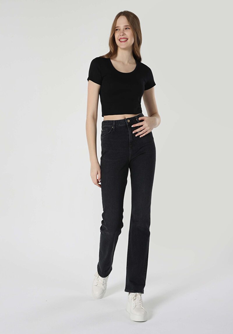 Imagine a Tricou Cu Maneca Scurta De Dama Negru Slim Fit  Cl1063461