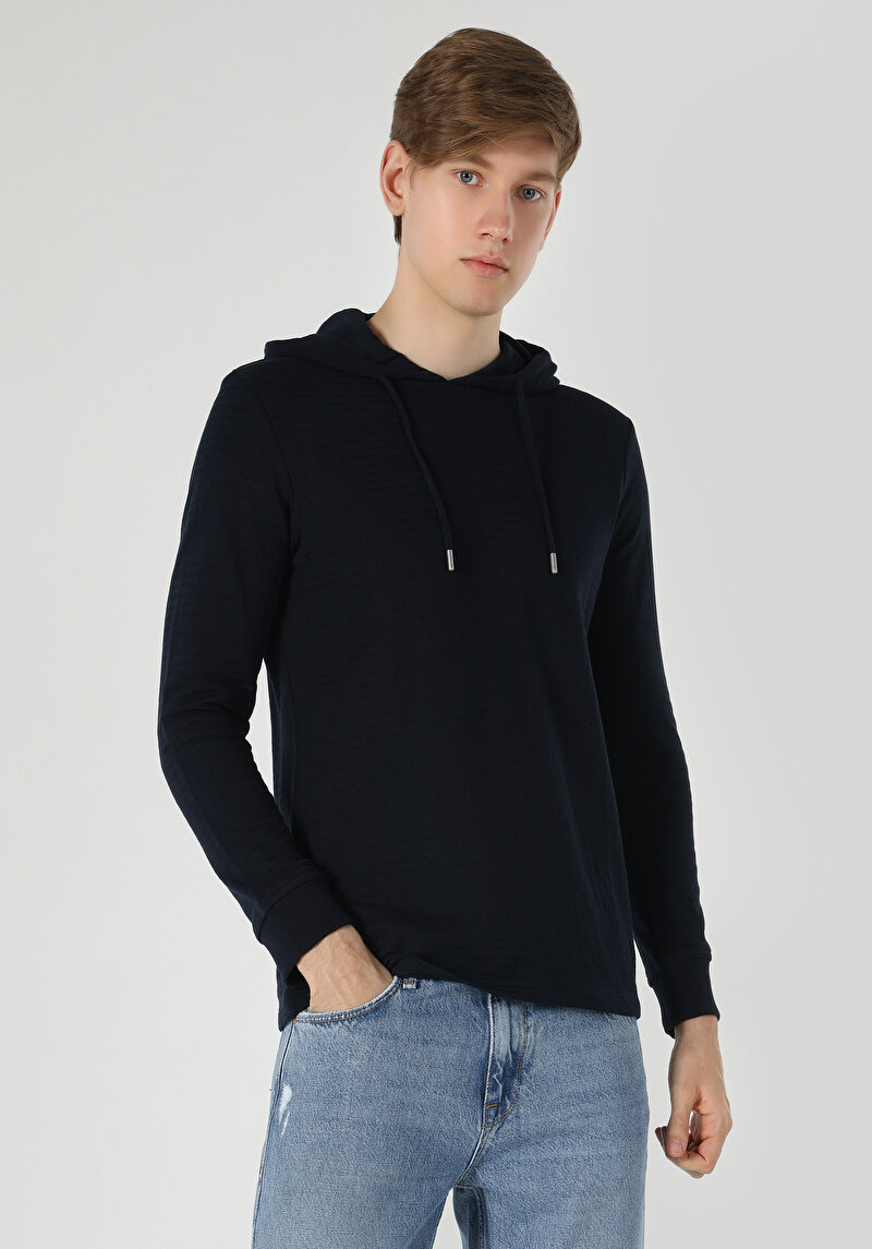 Afișați detalii pentru Tricou Cu Maneca Lunga De Barbati Albastru Marin   Cl1061693